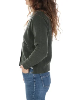 7.1 Settepuntouno | Cardigan Donna Boxy in Lana Merino>Donna Maglie
