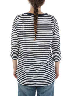 7.1 Settepuntouno | Maglia Donna a Barchetta a Righe>Donna T-Shirts