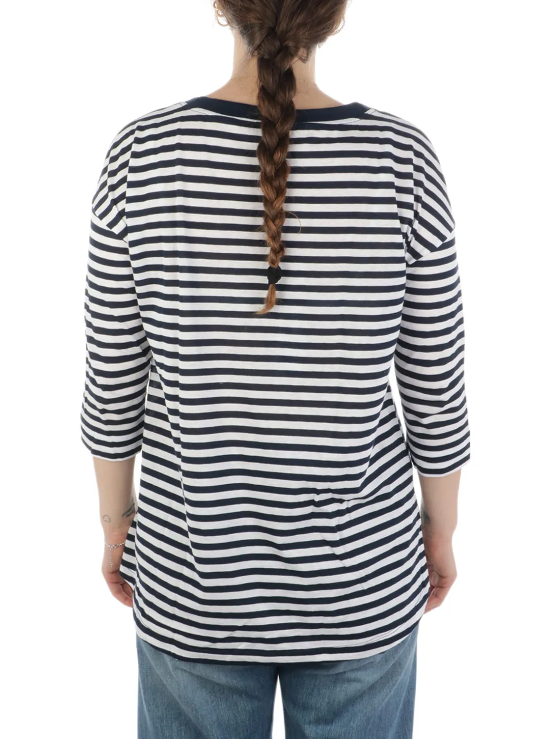 7.1 Settepuntouno | Maglia Donna a Barchetta a Righe>Donna T-Shirts