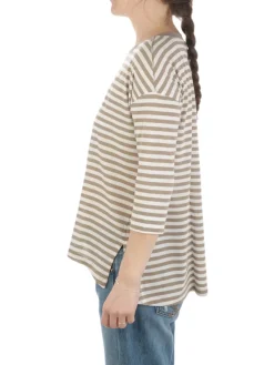7.1 Settepuntouno | Maglia Donna a Barchetta a Righe>Donna T-Shirts