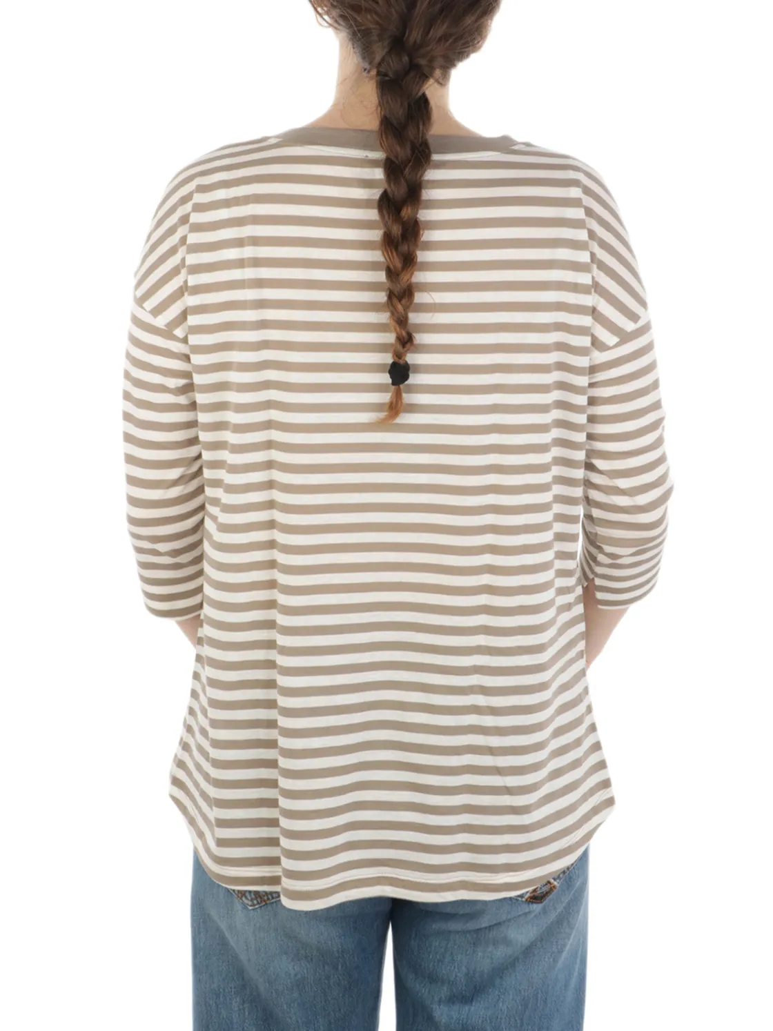 7.1 Settepuntouno | Maglia Donna a Barchetta a Righe>Donna T-Shirts