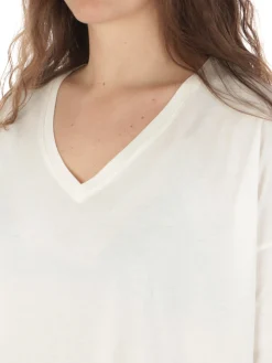 Absolut Cashmere | T-Shirt Manica Lunga Scollo a V><noscript><img width=