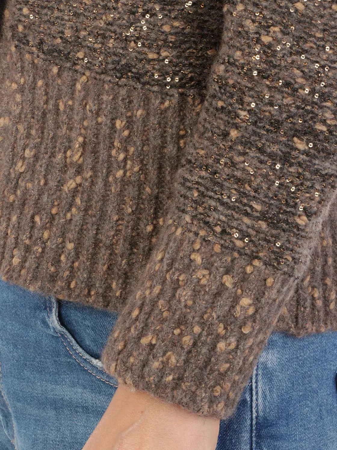 Anneclaire | Cardigan Donna con Paillettes>Donna Maglie