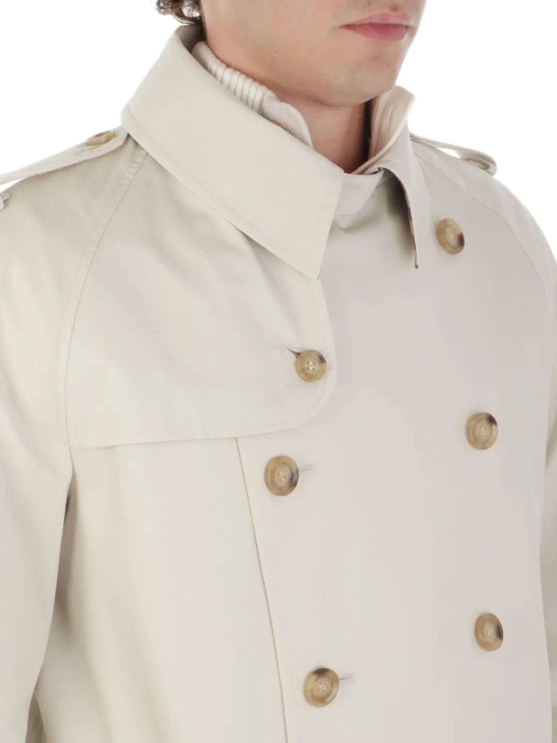 Aquascutum | Trench Doppiopetto Uomo in Cotone>Uomo Cappotti E Trench