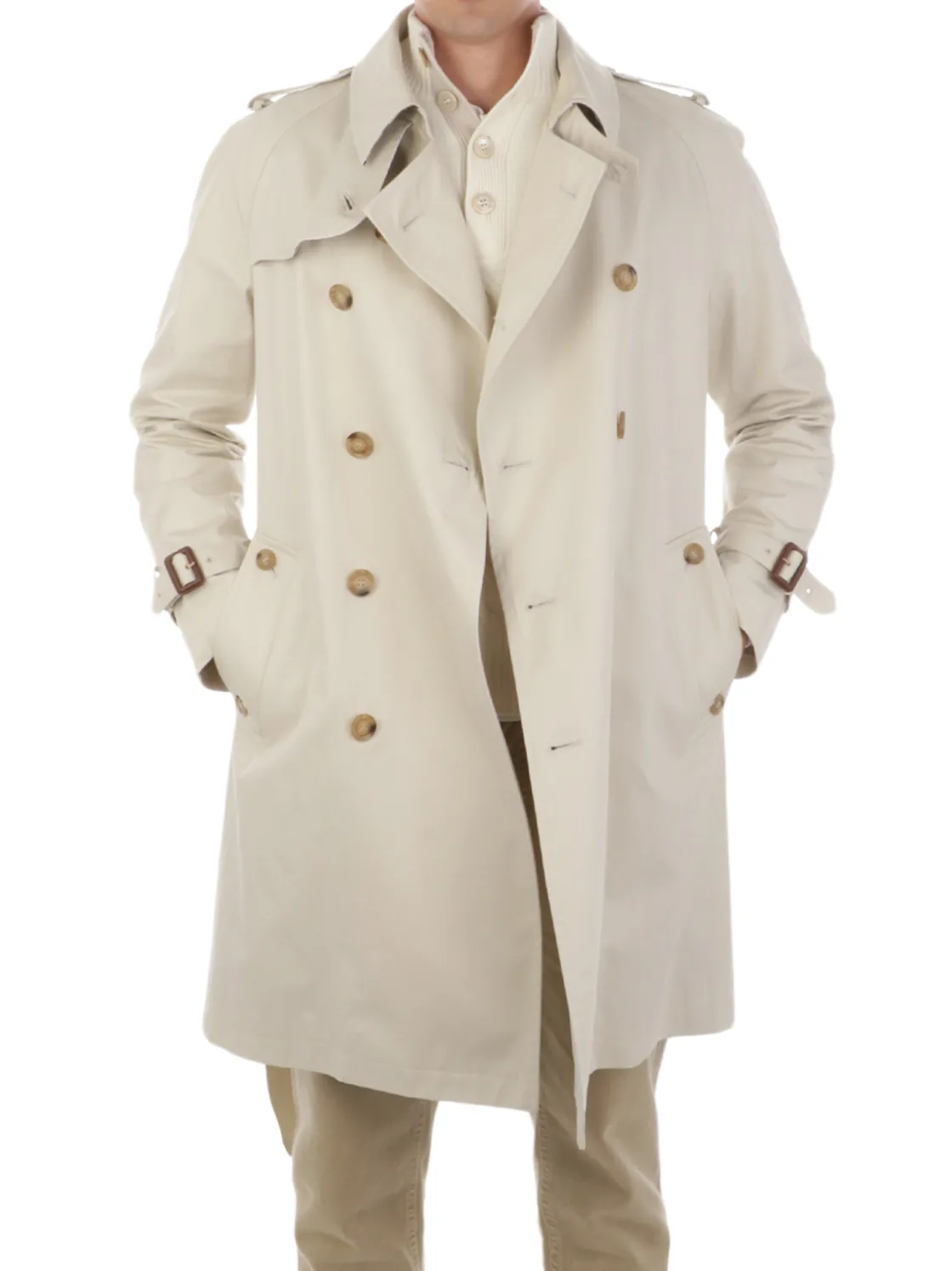 Aquascutum | Trench Doppiopetto Uomo in Cotone>Uomo Cappotti E Trench