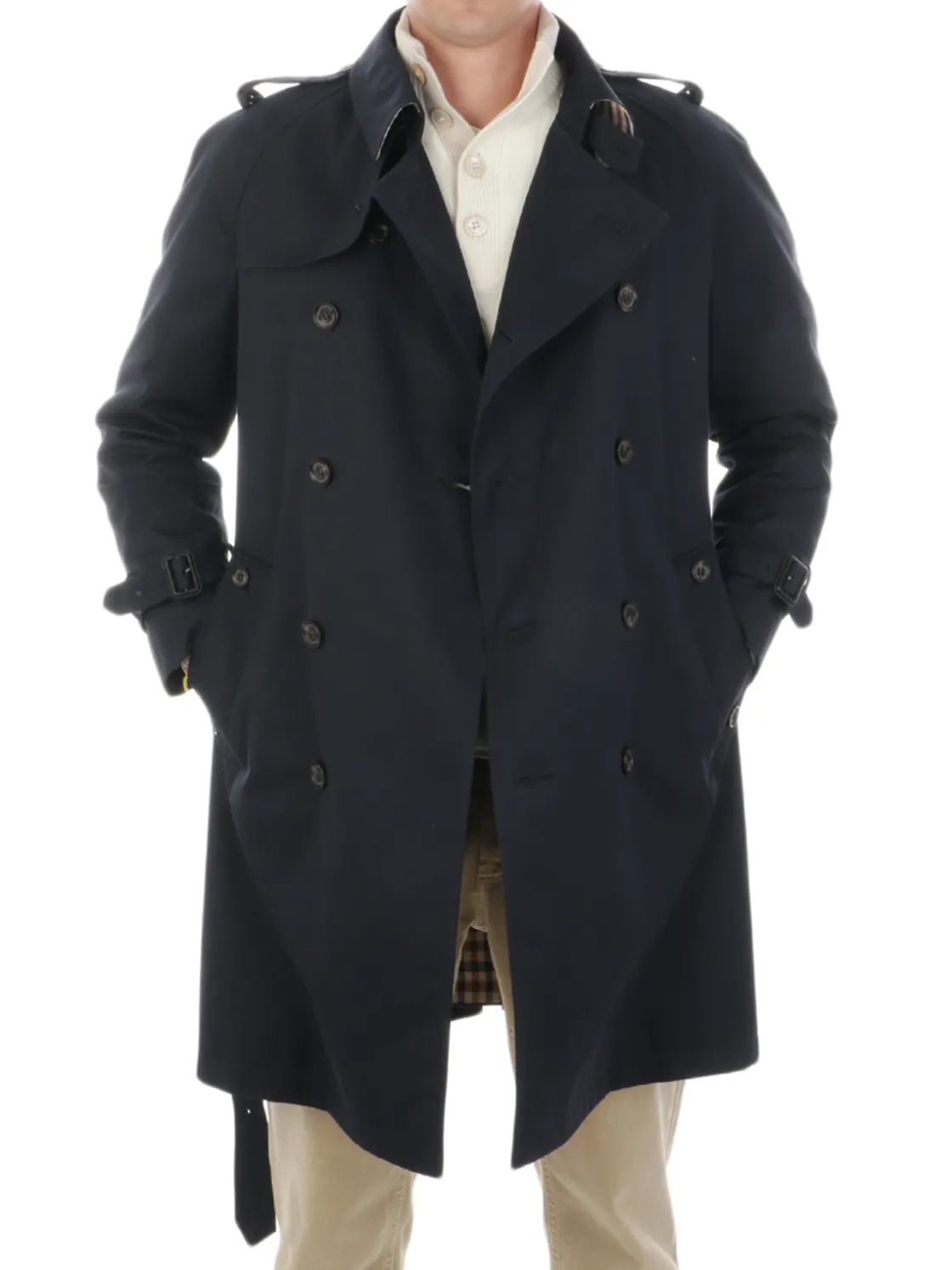 Aquascutum | Trench Doppiopetto Uomo in Cotone>Uomo Cappotti E Trench