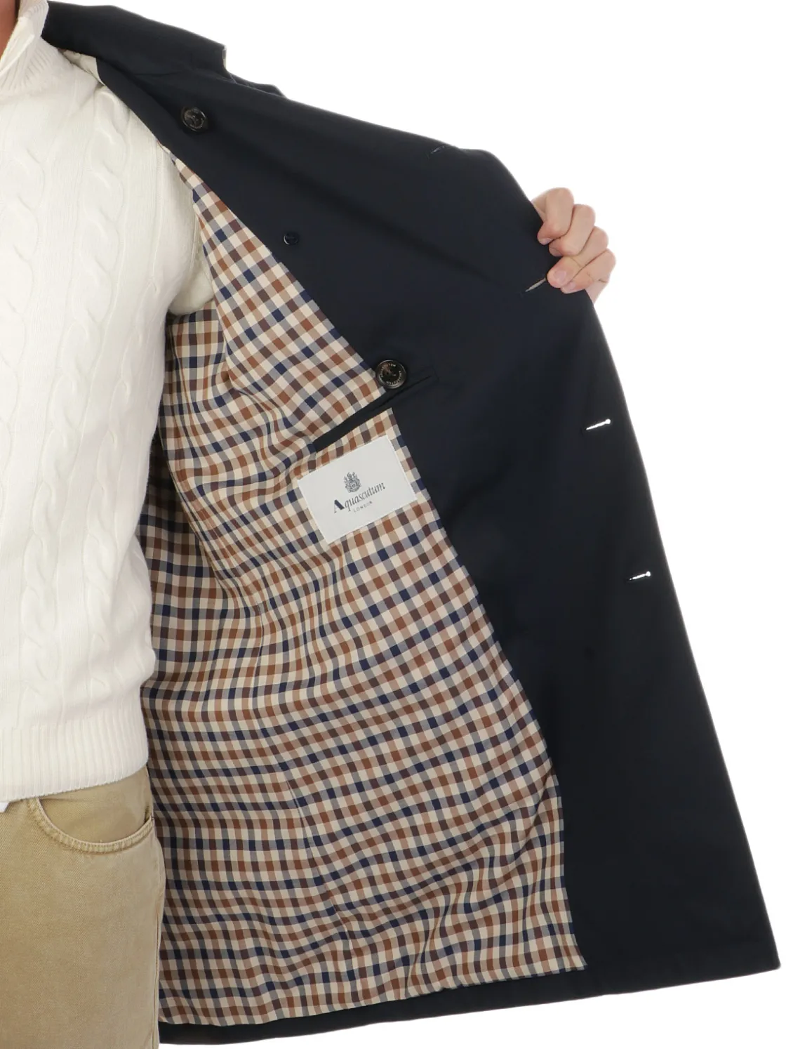 Aquascutum | Trench Doppiopetto Uomo in Cotone>Uomo Cappotti E Trench
