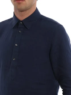 Aspesi | Camicia Uomo in Lino 3 Bottoni><noscript><img width=