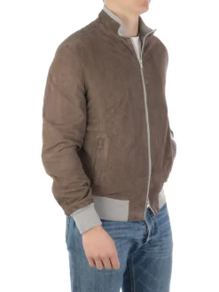 Barba | Giacca in Suede Uomo Fox>Uomo Giubbotti E Piumini