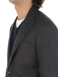 Barba | Giacca Uomo in Lana e Cashmere Pied de Poule><noscript><img width=