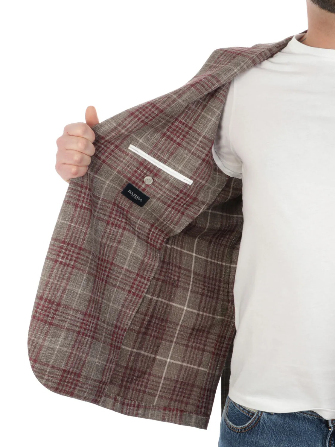 Barba | Giacca Uomo Jimmy in Lana e Seta>Uomo Blazer E Giacche