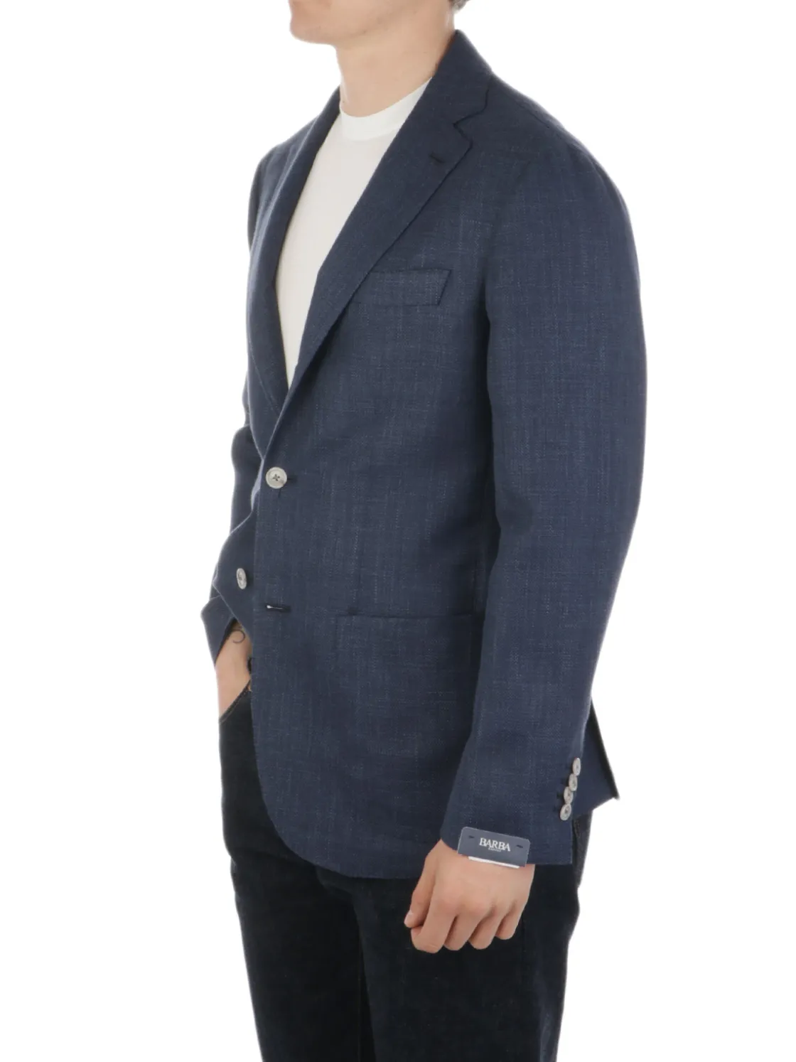 Barba | Giacca Uomo Jimmy in Lana Seta e Lino>Uomo Blazer E Giacche