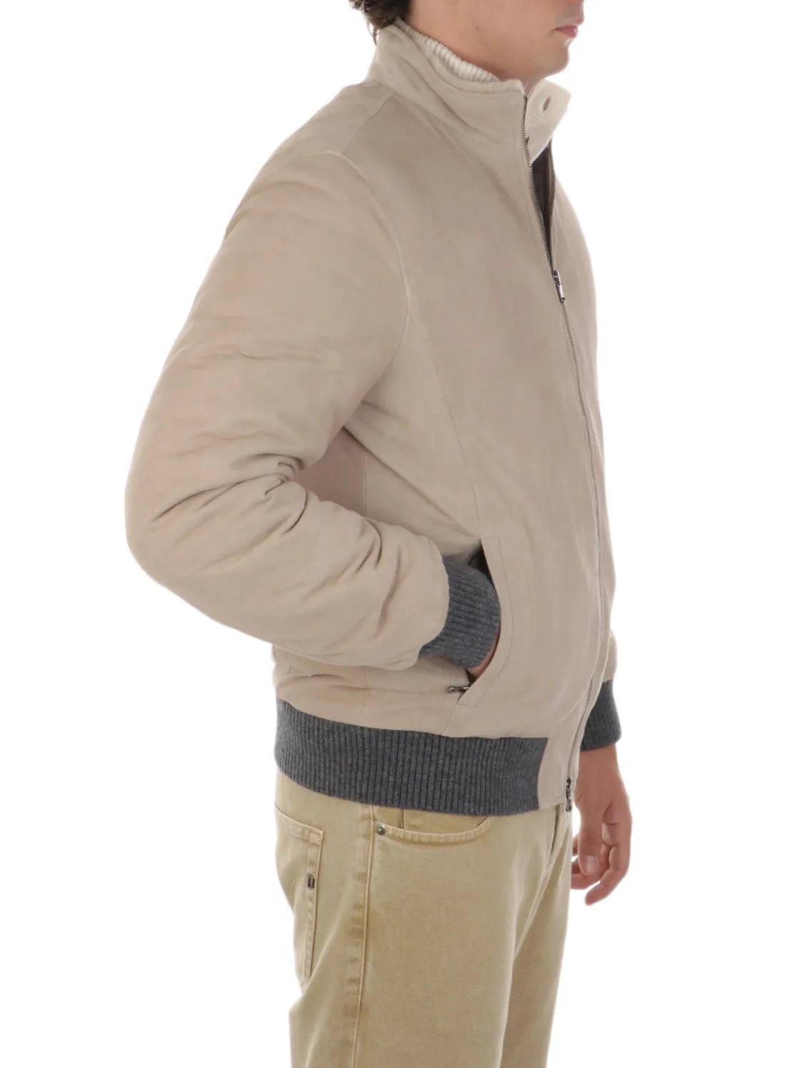 Barba | Giubbotto Uomo Wolf in Suede>Uomo Giubbotti E Piumini