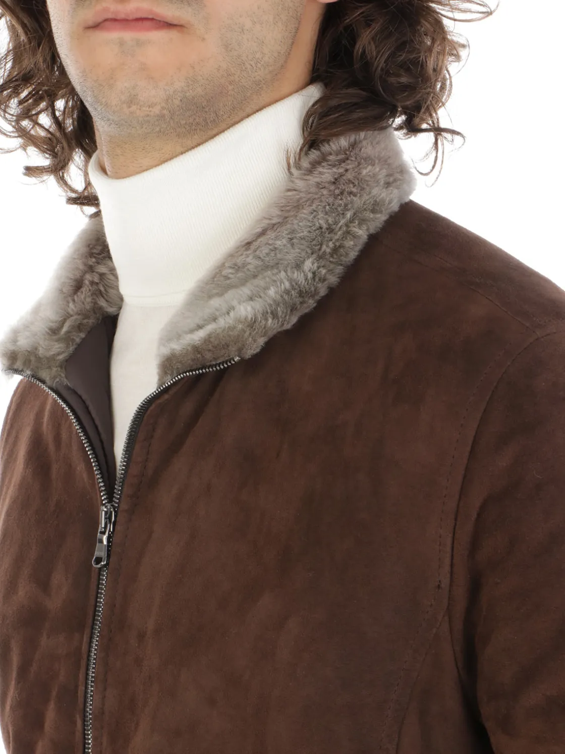 Barba | Giubbotto Uomo Wolf in Suede>Uomo Giubbotti E Piumini