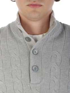 Barba | Pullover Uomo a Trecce in Lana e Cashmere><noscript><img width=
