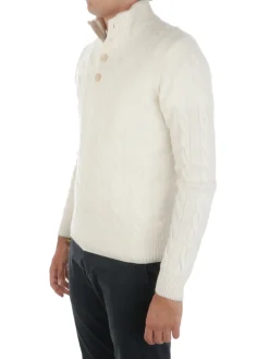 Barba | Pullover Uomo a Trecce in Lana e Cashmere>Uomo Maglie