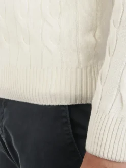 Barba | Pullover Uomo a Trecce in Lana e Cashmere><noscript><img width=