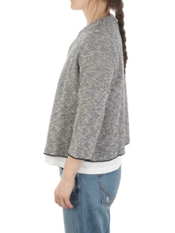 Base | Chanellina Donna in Tweed di Cotone>Donna Maglie