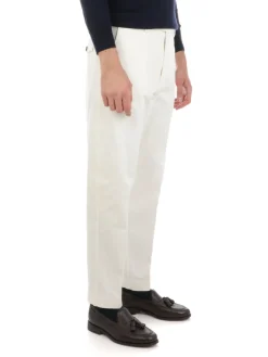 Berwich | Pantalone Chino Uomo Lucano Crop>Uomo Pantaloni