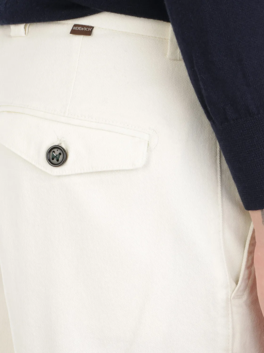 Berwich | Pantalone Chino Uomo Lucano Crop>Uomo Pantaloni