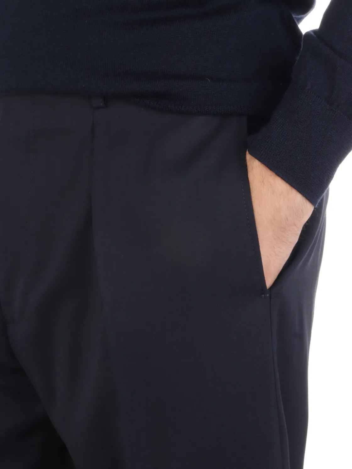 Berwich | Pantalone Uomo Chiaia in Fresco Lana>Uomo Pantaloni