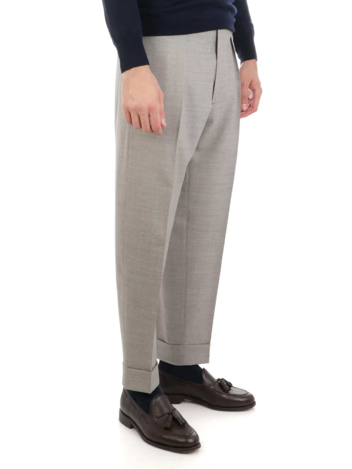 Berwich | Pantalone Uomo Chiaia in Fresco Lana>Uomo Pantaloni