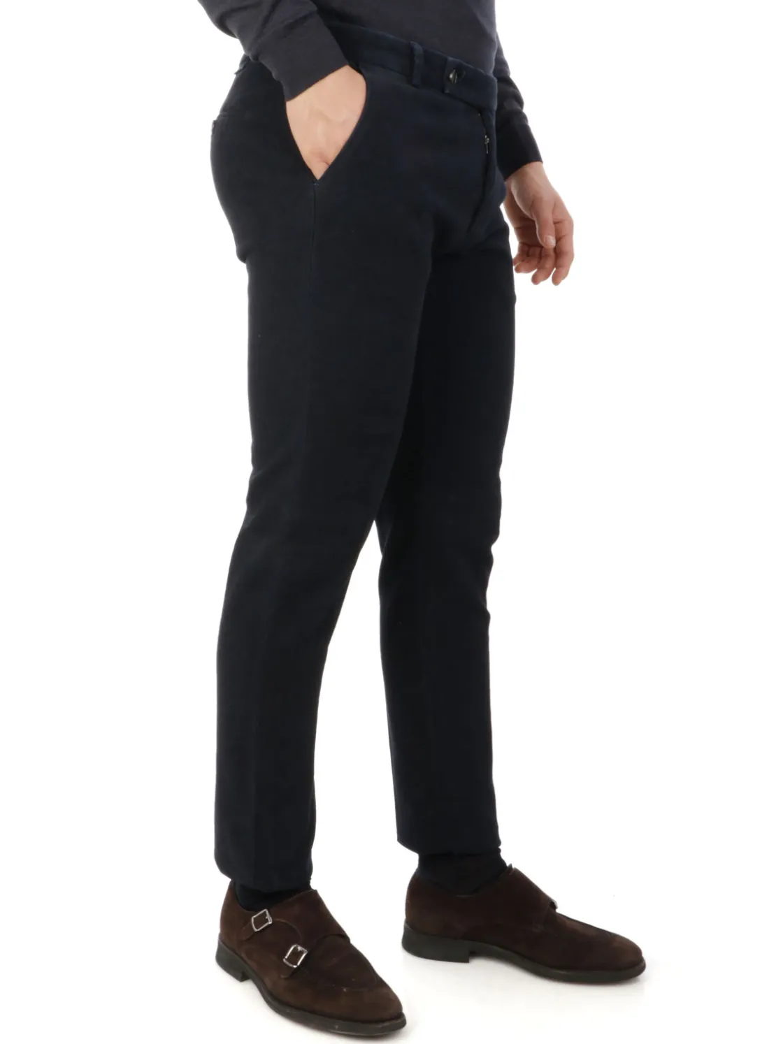 Berwich | Pantalone Uomo Morello Velvet Cotton>Uomo Pantaloni
