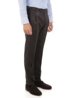 Berwich | Pantalone Uomo Morello con Pince>Uomo Pantaloni