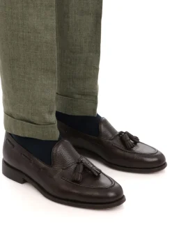 Berwich | Pantalone Uomo Retrolong in Lino><noscript><img width=