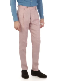 Berwich | Pantalone Uomo Retrolong in Lino>Uomo Pantaloni