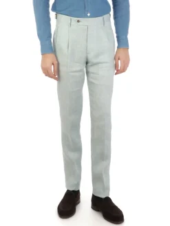 Berwich | Pantalone Uomo Retrolong In Lino>Uomo Pantaloni