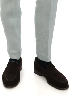 Berwich | Pantalone Uomo Retrolong In Lino><noscript><img width=
