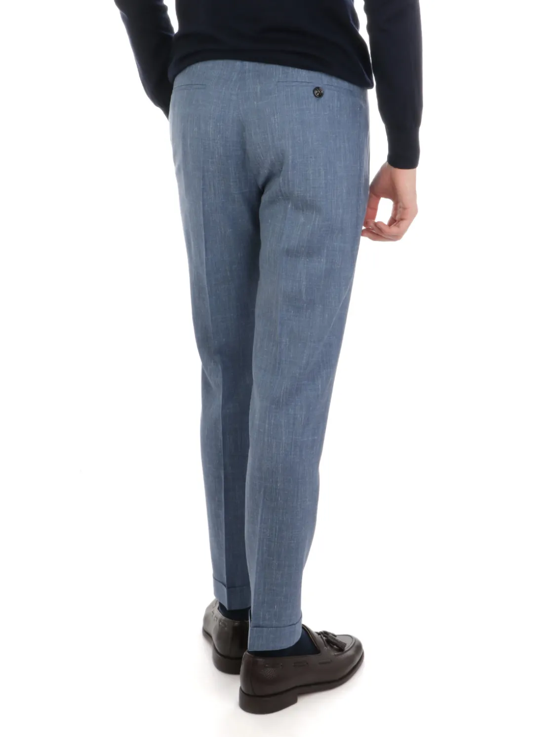 Berwich | Pantalone Uomo Retro in Lana e Seta>Uomo Pantaloni