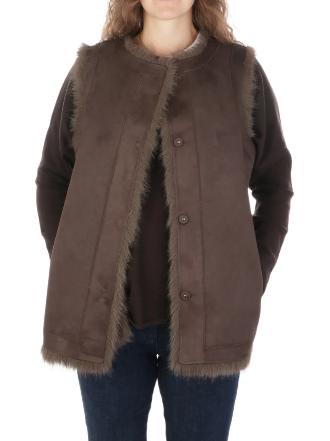 Betta Corradi | Smanicato Reversibile Donna in Ecopelliccia>Donna Gilet