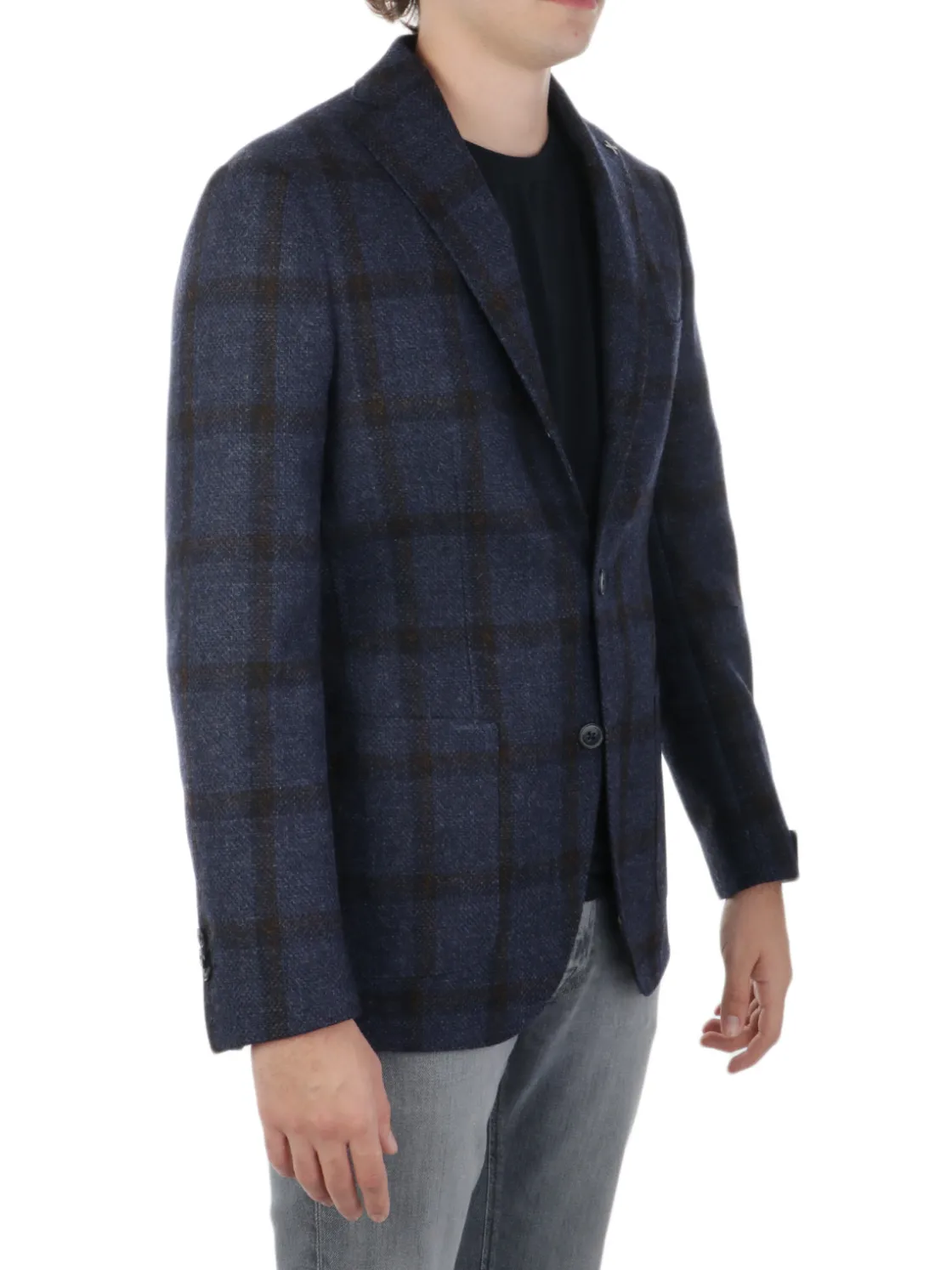Borbonici | Giacca Uomo Finestrata in Lana>Uomo Blazer E Giacche