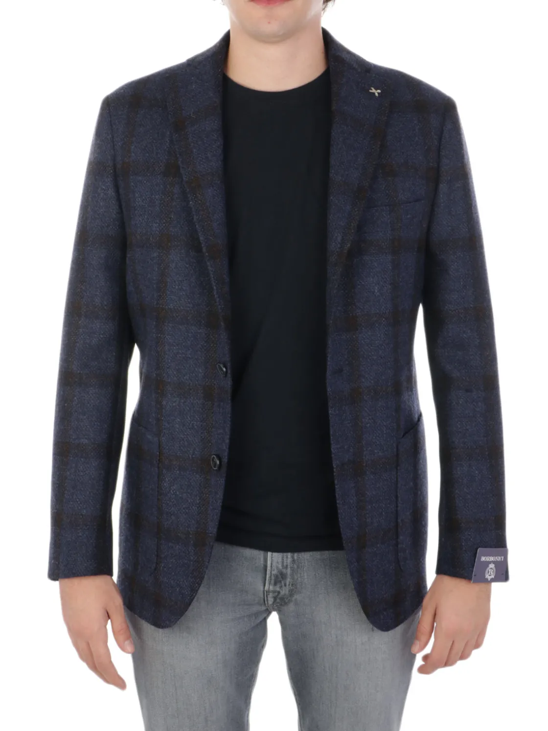 Borbonici | Giacca Uomo Finestrata in Lana>Uomo Blazer E Giacche