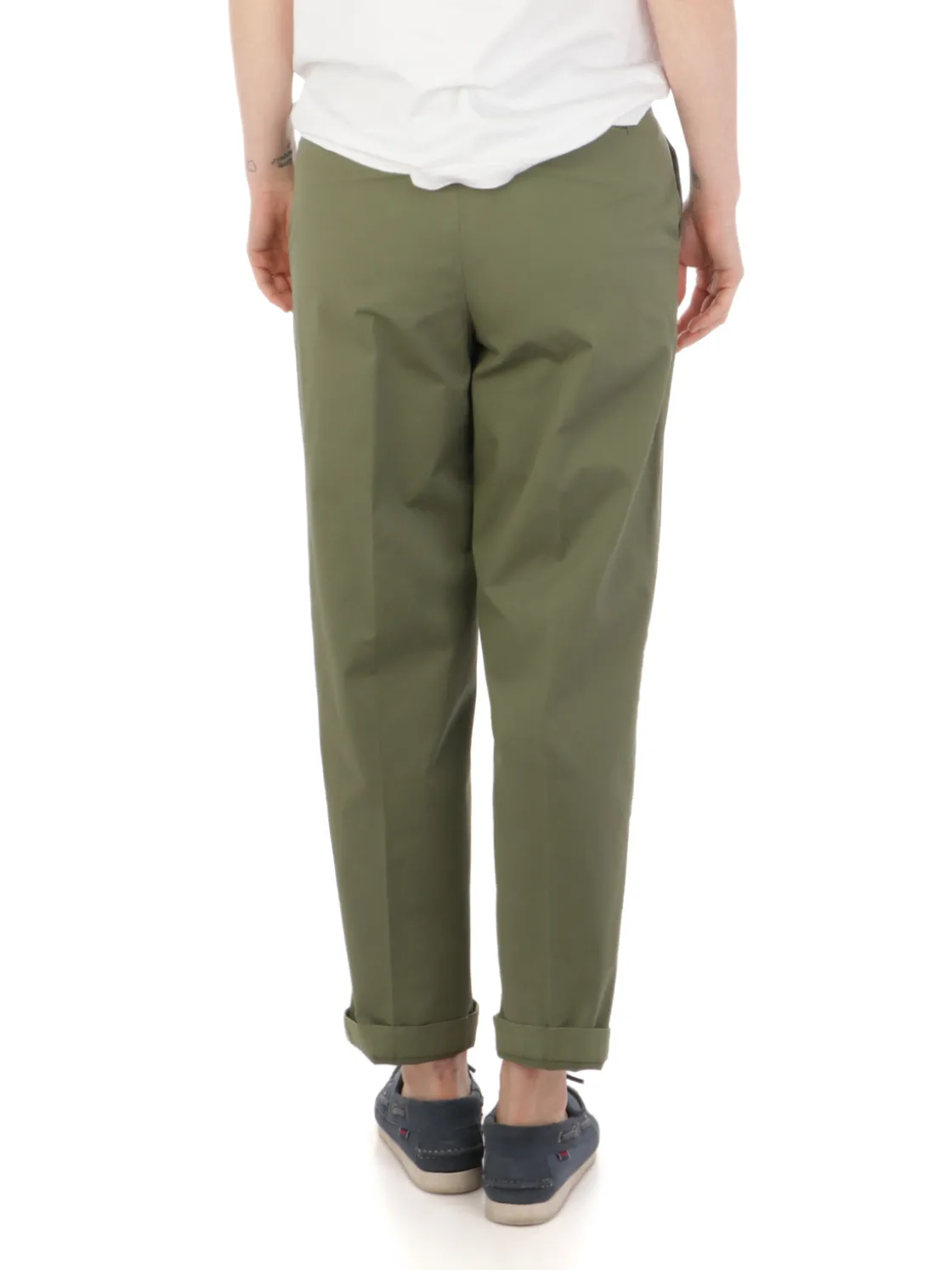 Briglia 1949 | Pantaloni Donna a Ovetto in Cotone Stretch>Donna Pantaloni