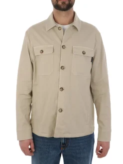 Brooksfield | Overshirt Uomo in Cotone e Lino><noscript><img width=