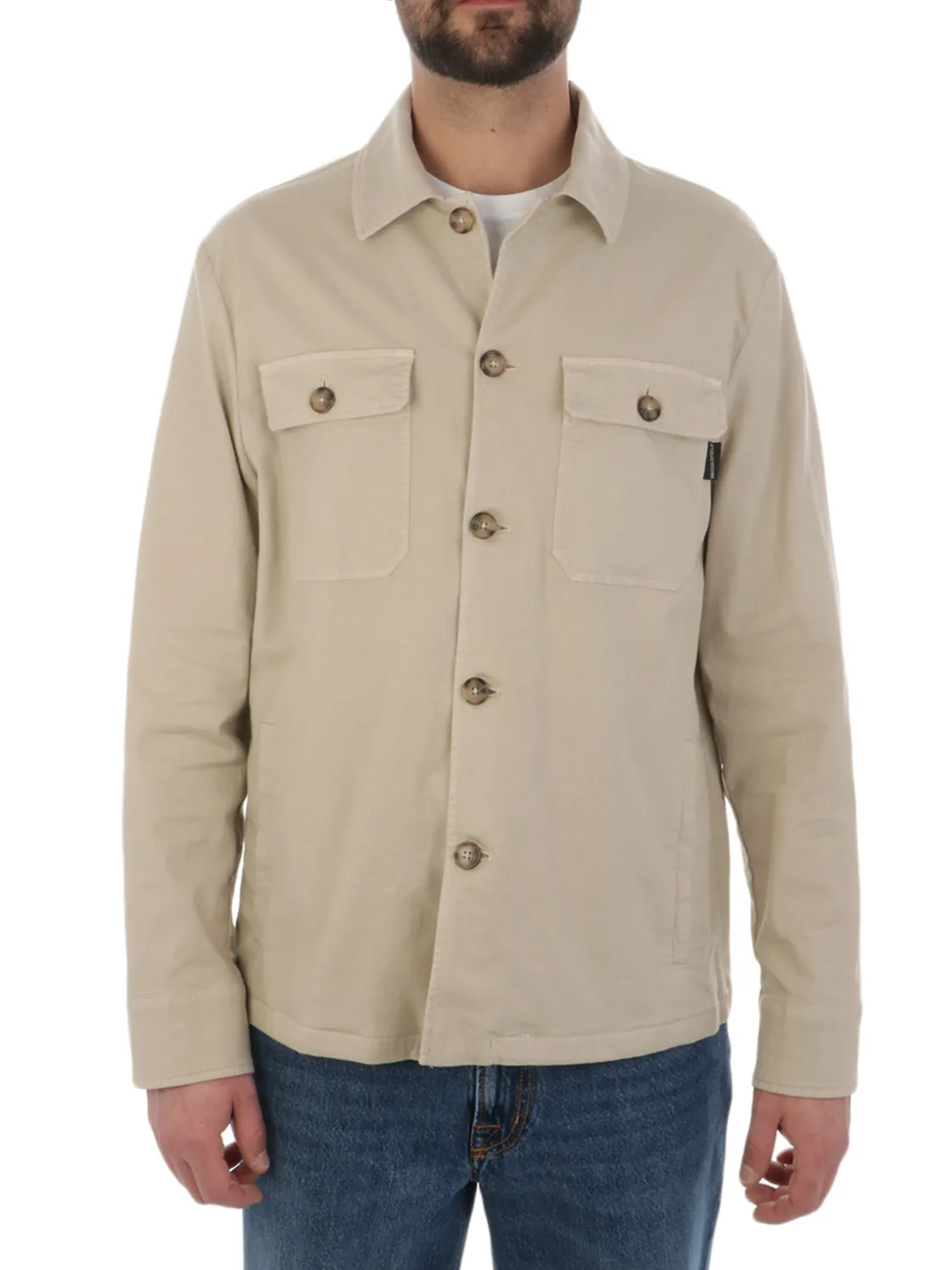 Brooksfield | Overshirt Uomo in Cotone e Lino>Uomo Camicie