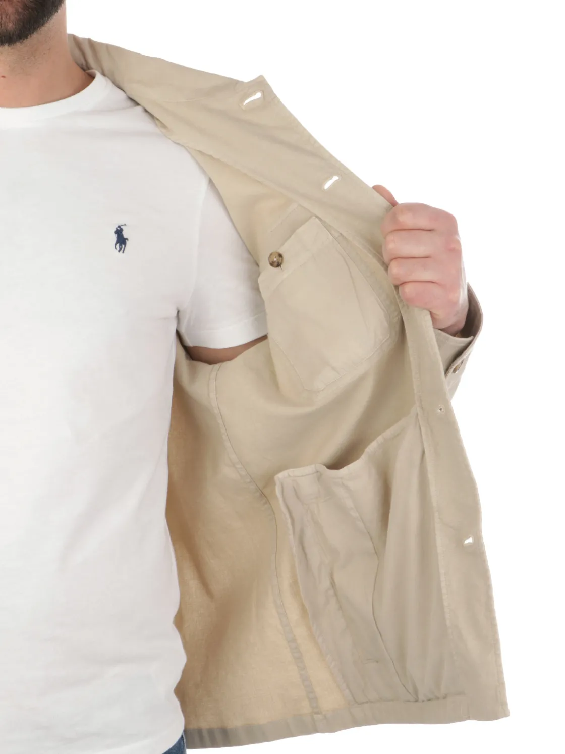 Brooksfield | Overshirt Uomo in Cotone e Lino>Uomo Camicie