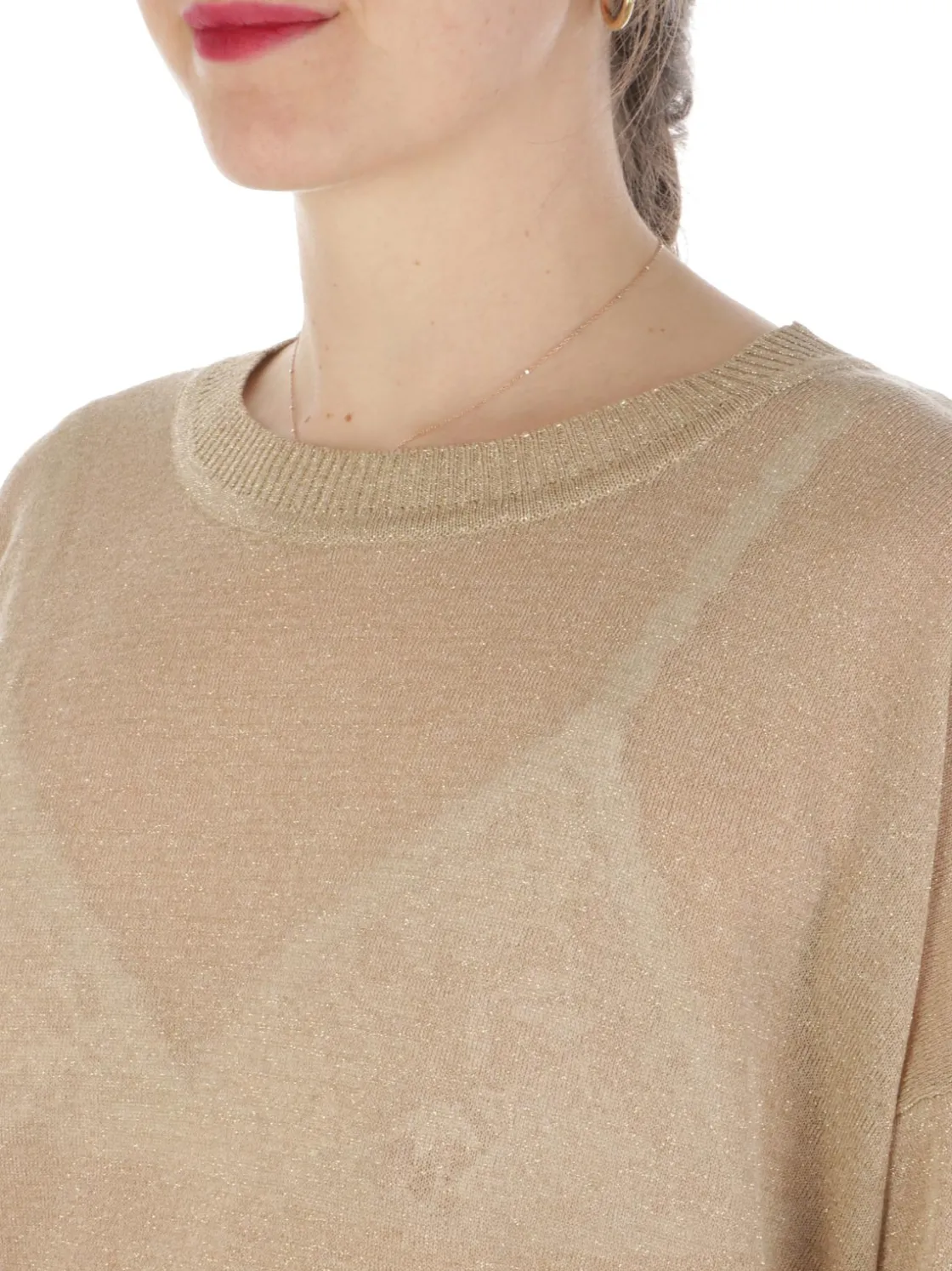 B.YU | Maglia Donna Boxy Lurex>Donna Maglie