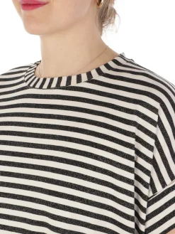 B.YU | T-Shirt Donna Girocollo Riga Lurex><noscript><img width=