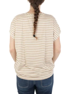 B.YU | T-Shirt Donna Scollo a V Riga Lurex>Donna T-Shirts