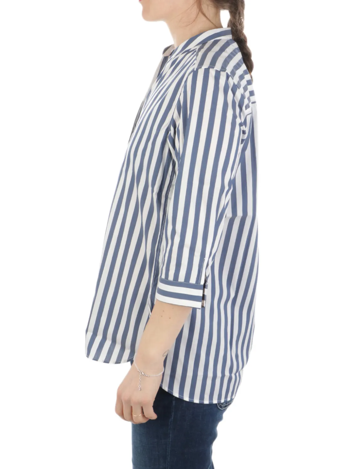 Caliban | Camicia Donna Riga Bretone Stretch>Donna Camicie