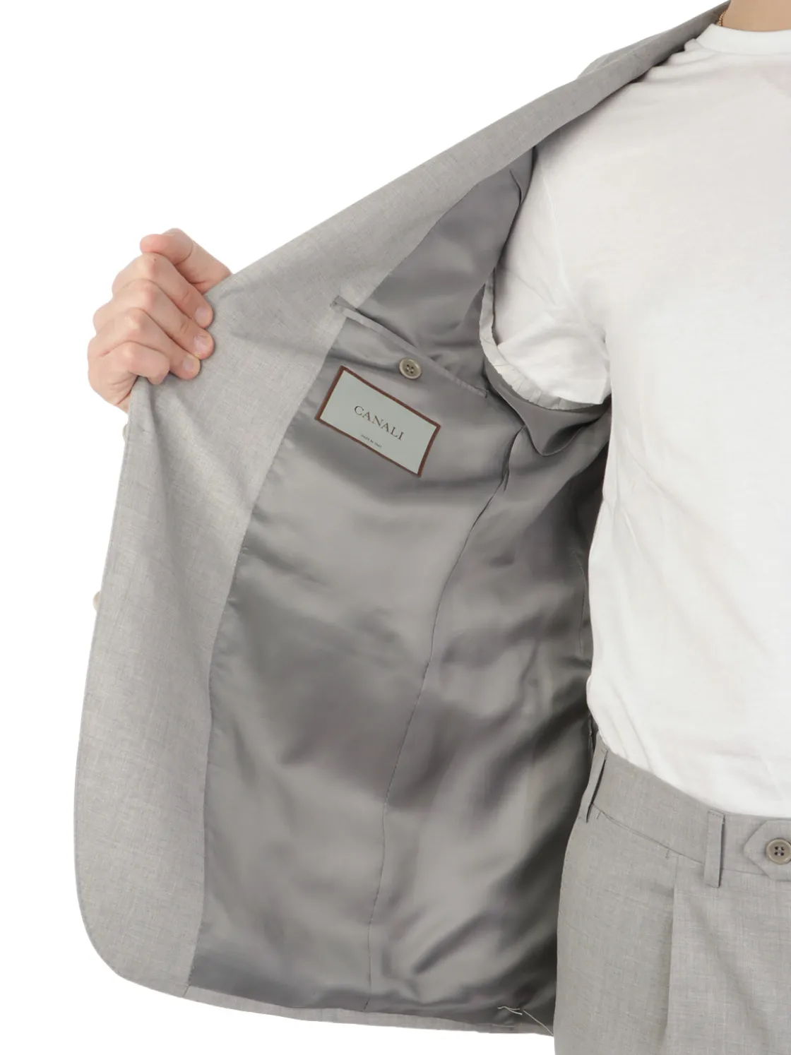Canali | Abito Uomo Foderato in Lana>Uomo Abiti