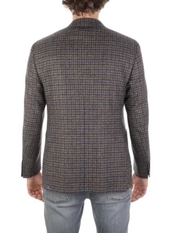 Canali | Giacca Uomo Foderata in Lana a Quadretti>Uomo Blazer E Giacche