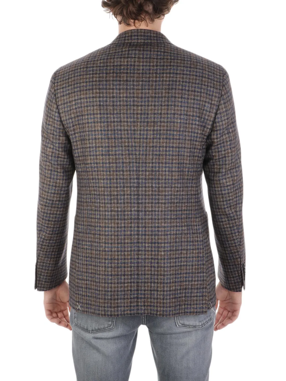 Canali | Giacca Uomo Foderata in Lana a Quadretti>Uomo Blazer E Giacche