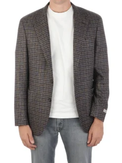 Canali | Giacca Uomo Foderata in Lana a Quadretti><noscript><img width=
