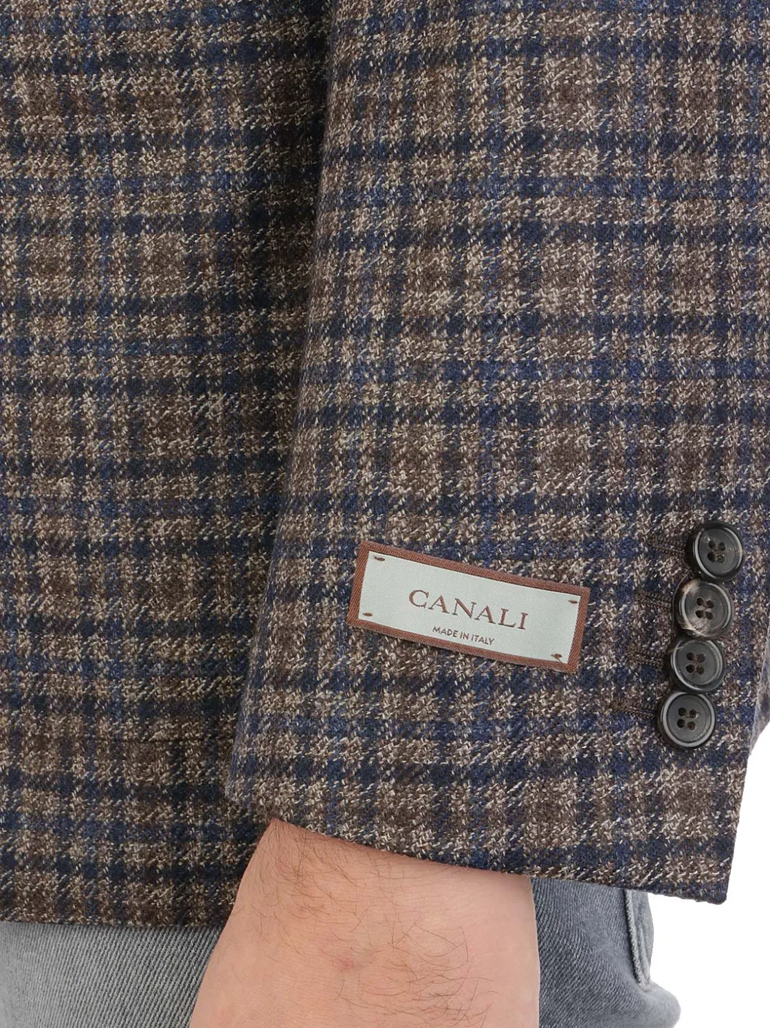 Canali | Giacca Uomo Foderata in Lana a Quadretti>Uomo Blazer E Giacche