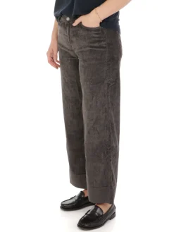 Cigala’s CIGALA'S | Pantaloni Donna Palazzo Crop a Coste>Donna Pantaloni